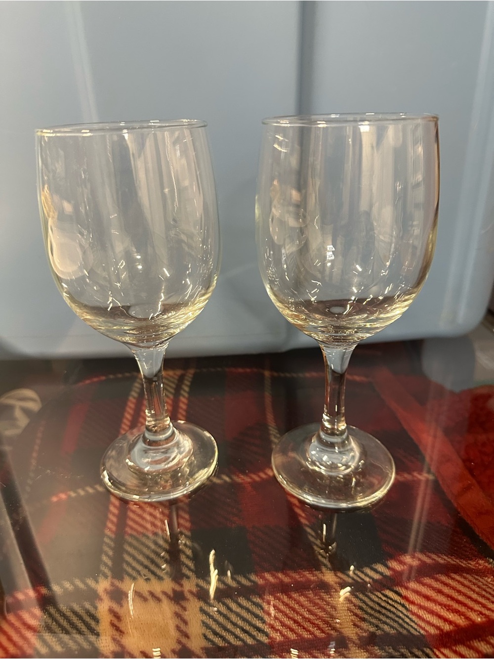 Clear Crystal Wine Glasses - Set of 2
